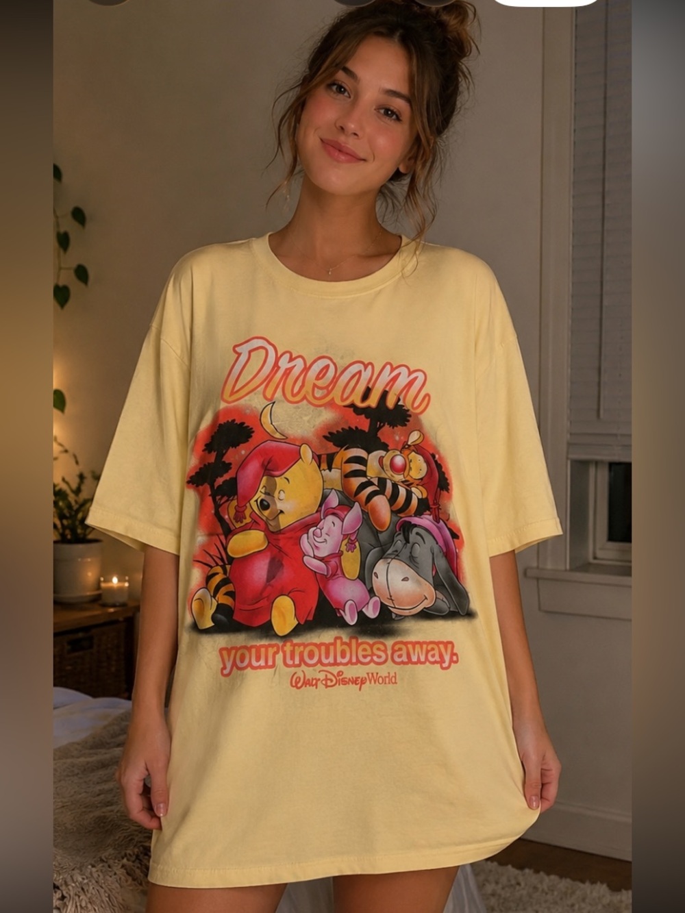 Walt Disney World WDW vintage parks sleep shirt nightgown tigger pooh piglet